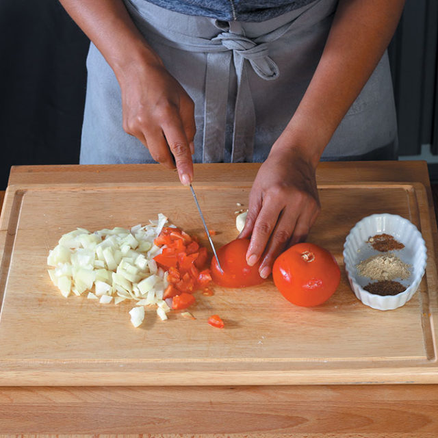 Étape 1 - Recette Aubergines confites à l’agneau et à la Fourme d’Ambert