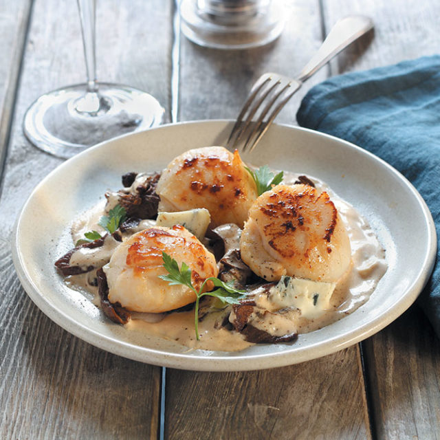 Étape 6 - Recette Noix de Saint-Jacques aux cèpes et à la Fourme d’Ambert