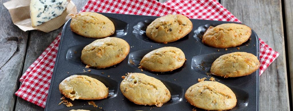 Madeleines salées à la Fourme d’Ambert