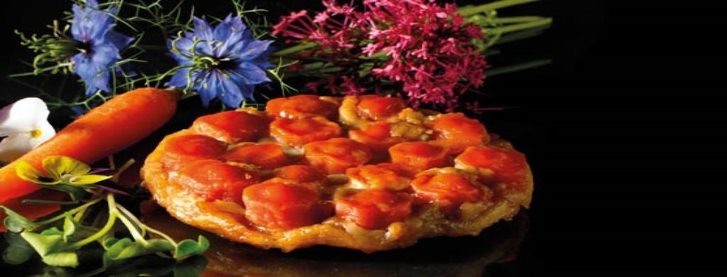 Tarte tatin aux carottes et à la Fourme d’Ambert