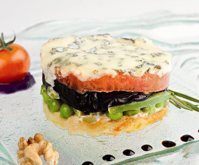 Millefeuilles de légumes à la Fourme d’Ambert