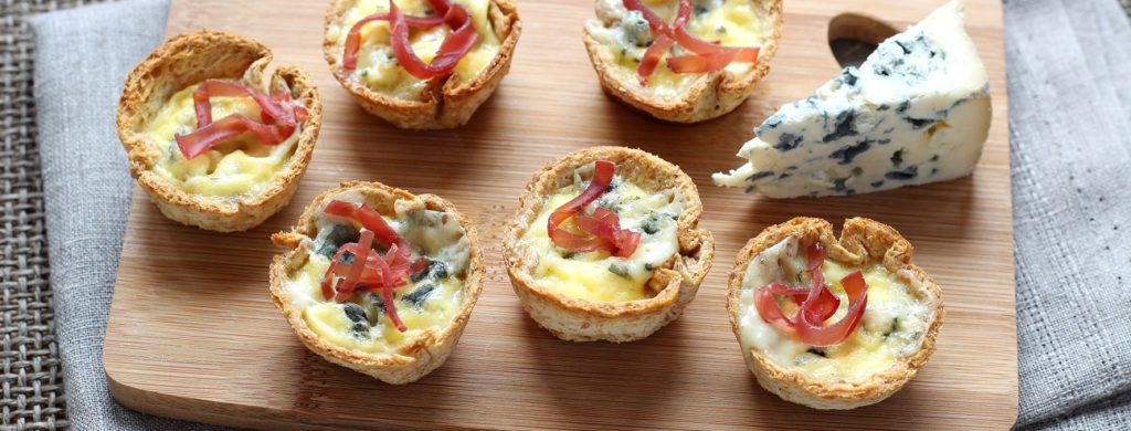 Mini tartelettes à la Fourme d’Ambert