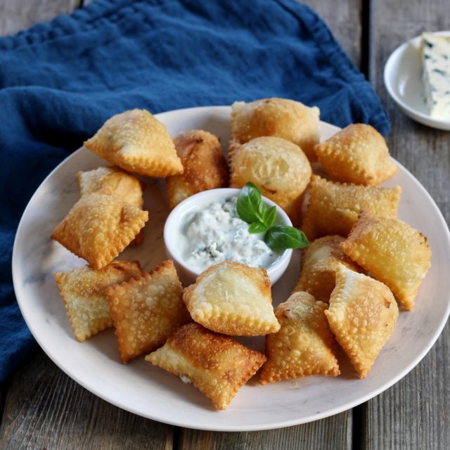 Ravioles frites à la Fourme d’Ambert