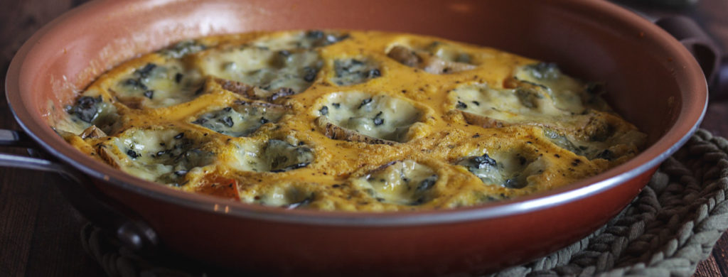 Frittata mit Fourme d’Ambert und Hokkaido-Kürbis