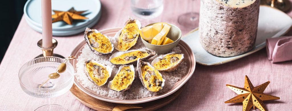 Oesters met sabayon van Fourme d’Ambert