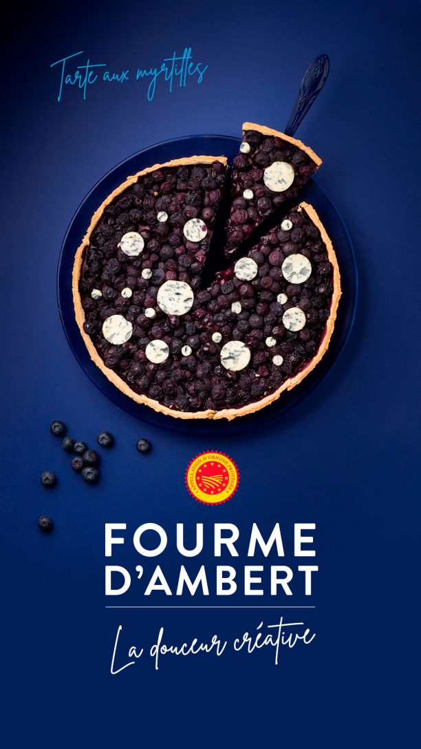 Tarte myrtilles et Fourme d'Ambert