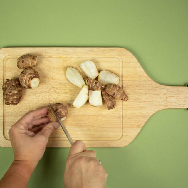 Étape 2 - Recette Salade tiède de topinambours rôtis et AOP Fourme d’Ambert