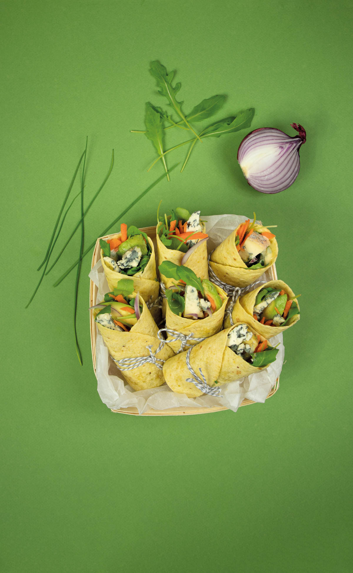 Vegetables and AOP Fourme d’AMBERT Wrap - Fromage AOP Fourme d'Ambert