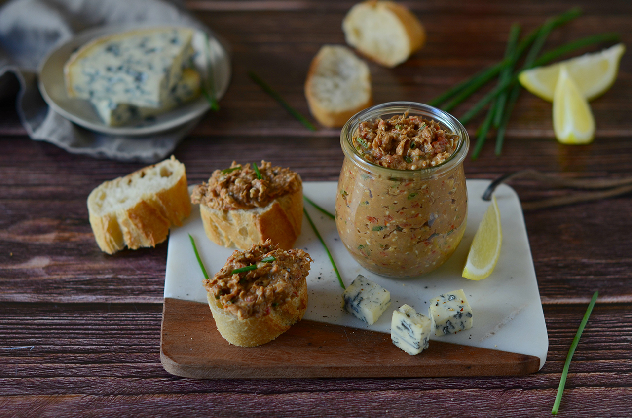 Sardines rillettes with AOP Fourme d'ambert - Fromage AOP Fourme d'Ambert