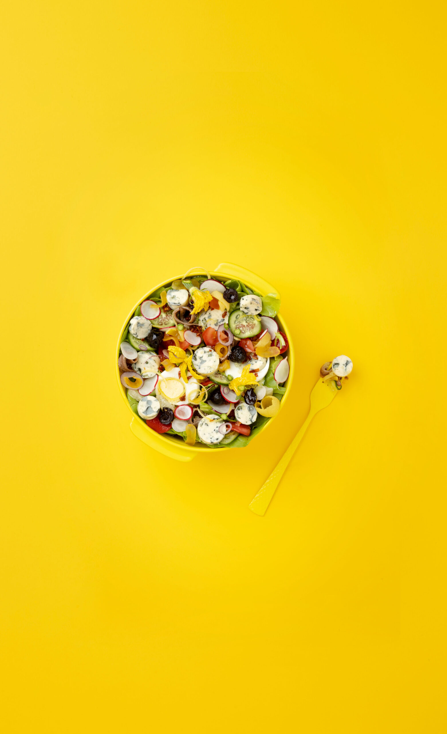 Niçoise salad revisited with PDO Fourme d'Ambert - Fromage AOP Fourme d'Ambert