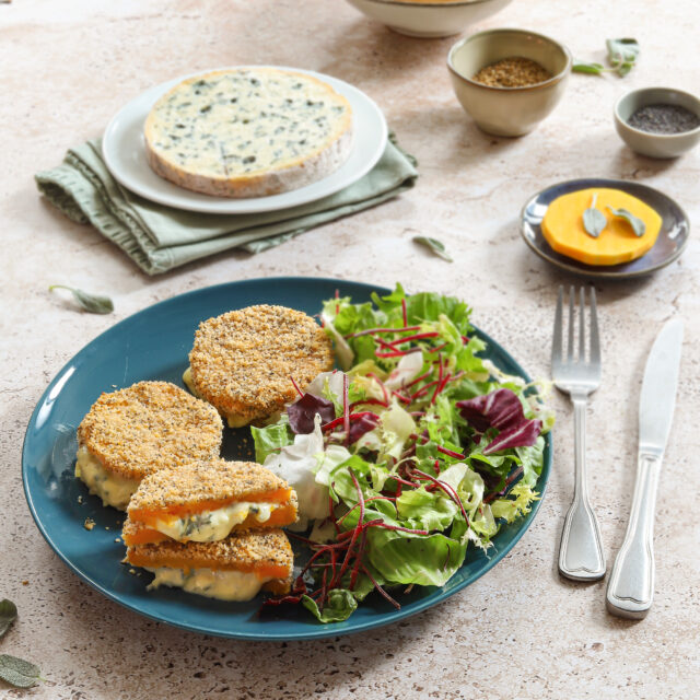 Cordon bleu de butternut à la Fourme d’Ambert AOP