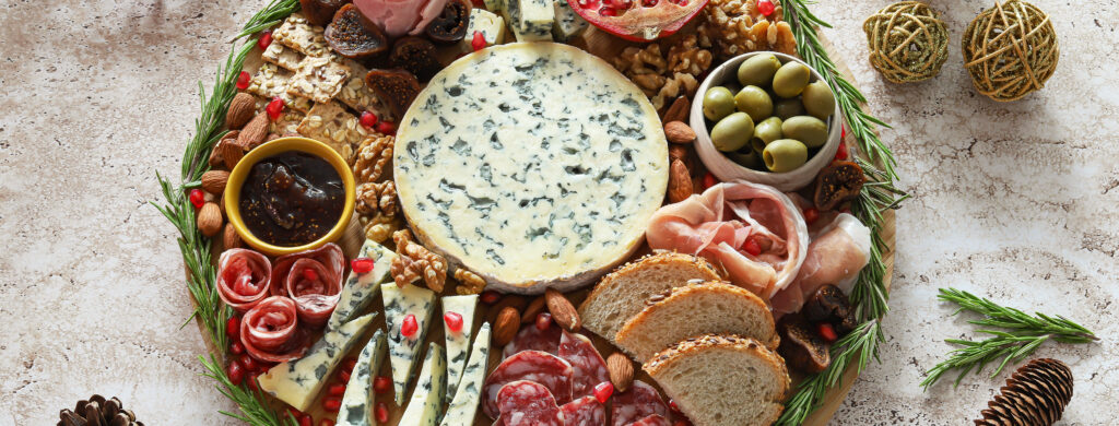 Couronne apéritive de Noël à la Fourme d’Ambert