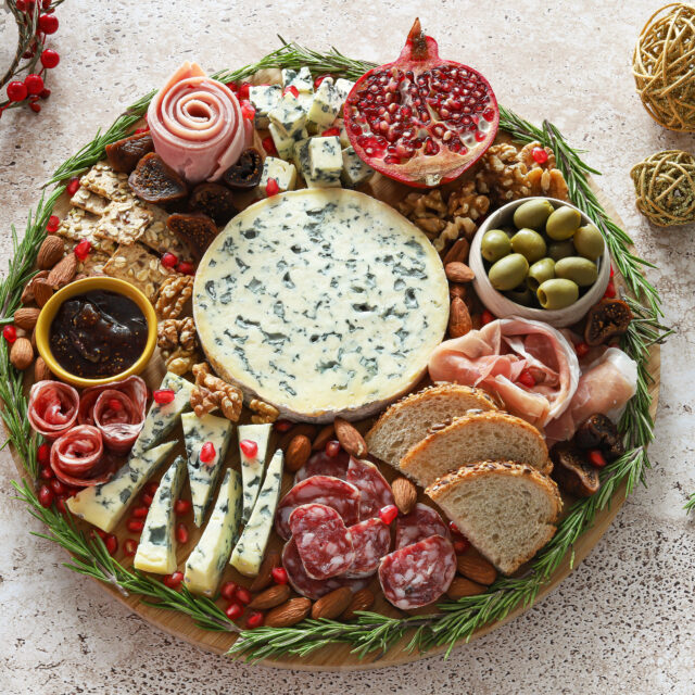 Couronne apéritive de Noël à la Fourme d’Ambert